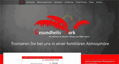 Desktop Screenshot of gesundheitspark-zeitinger.de