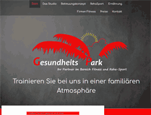 Tablet Screenshot of gesundheitspark-zeitinger.de